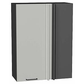 Шкаф верхний прямой угловой Флэт Light Grey In 2S/Graphite 920*700*345