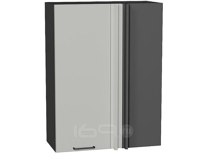 Шкаф верхний прямой угловой Флэт Light Grey In 2S/Graphite 920*700*345