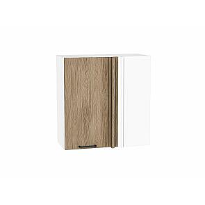 Шкаф верхний прямой угловой Флэт Natural Casella Oak 2S/Белый 716*700*345
