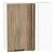 Шкаф верхний прямой угловой Флэт Natural Casella Oak 2S/Белый 716*700*345