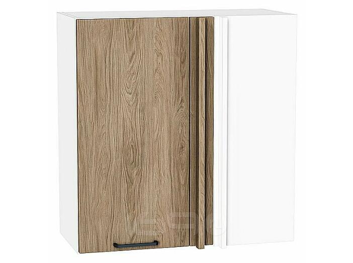 Шкаф верхний прямой угловой Флэт Natural Casella Oak 2S/Белый 716*700*345
