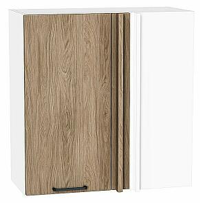 Шкаф верхний прямой угловой Флэт Natural Casella Oak 2S/Белый 716*700*345