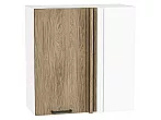 Шкаф верхний прямой угловой Флэт Natural Casella Oak 2S/Белый 716*700*345