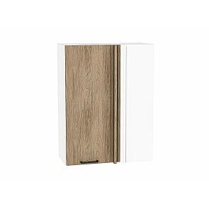 Шкаф верхний прямой угловой Флэт Natural Casella Oak 2S/Белый 920*700*345