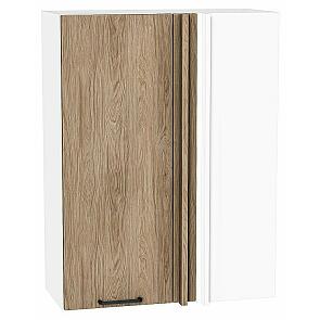 Шкаф верхний прямой угловой Флэт Natural Casella Oak 2S/Белый 920*700*345