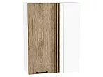 Шкаф верхний прямой угловой Флэт Natural Casella Oak 2S/Белый 920*700*345