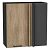 Шкаф верхний прямой угловой Флэт Natural Casella Oak 2S/Graphite 716*700*345