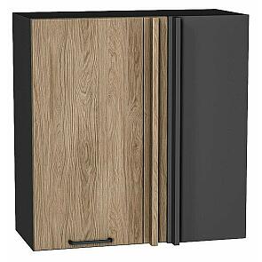 Шкаф верхний прямой угловой Флэт Natural Casella Oak 2S/Graphite 716*700*345