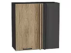 Шкаф верхний прямой угловой Флэт Natural Casella Oak 2S/Graphite 716*700*345