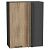 Шкаф верхний прямой угловой Флэт Natural Casella Oak 2S/Graphite 920*700*345