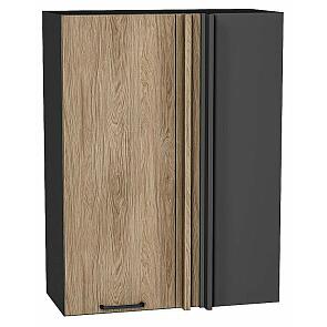 Шкаф верхний прямой угловой Флэт Natural Casella Oak 2S/Graphite 920*700*345