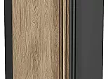 Шкаф верхний прямой угловой Флэт Natural Casella Oak 2S/Graphite 920*700*345