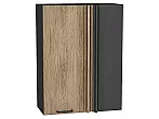 Шкаф верхний прямой угловой Флэт Natural Casella Oak 2S/Graphite 920*700*345