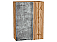 Шкаф верхний прямой угловой Флэт Temple Stone 2S/Дуб Вотан 920*700*345