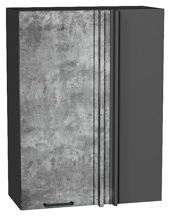 Шкаф верхний прямой угловой Флэт Temple Stone 2S/Graphite 920*690*345