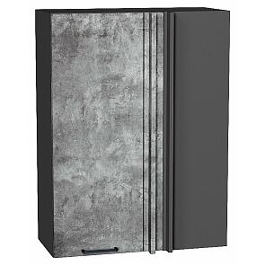 Шкаф верхний прямой угловой Флэт Temple Stone 2S/Graphite 920*700*345