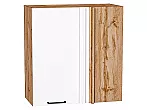 Шкаф верхний прямой угловой Флэт White In 2S/Дуб Вотан 716*700*345