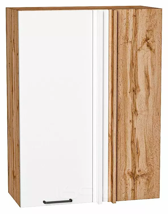 Шкаф верхний прямой угловой Флэт White In 2S/Дуб Вотан 920*700*345