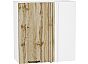 Шкаф верхний прямой угловой Флэт Wotan Oak 2S/Белый 716*690*345