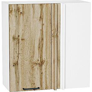 Шкаф верхний прямой угловой Флэт Wotan Oak 2S/Белый 716*690*345