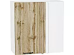 Шкаф верхний прямой угловой Флэт Wotan Oak 2S/Белый 716*690*345