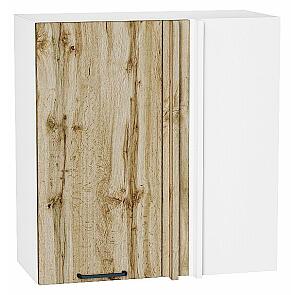 Шкаф верхний прямой угловой Флэт Wotan Oak 2S/Белый 716*690*345