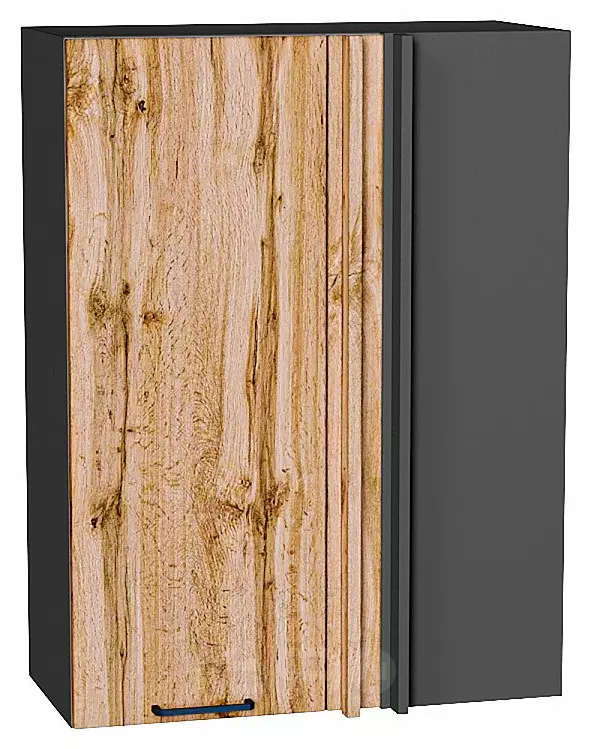 Шкаф верхний прямой угловой Флэт Wotan Oak 2S/Graphite 920*690*345