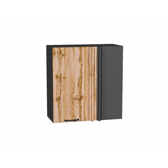 Шкаф верхний прямой угловой Флэт Wotan Oak 2S/Graphite 716*690*345