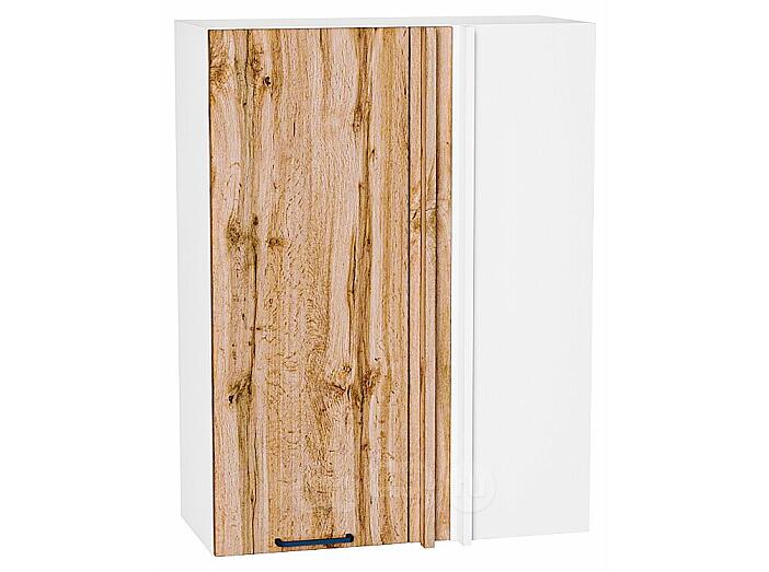 Шкаф верхний прямой угловой Флэт Wotan Oak 2S/Белый 920*700*345
