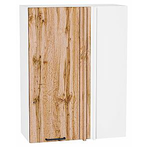 Шкаф верхний прямой угловой Флэт Wotan Oak 2S/Белый 920*700*345