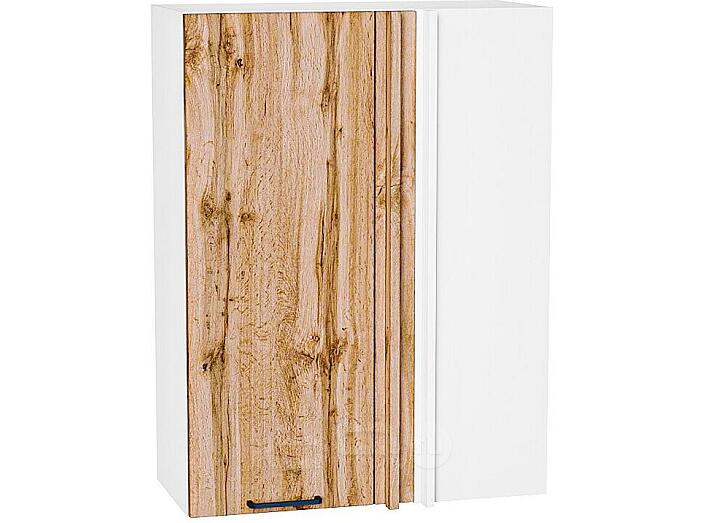 Шкаф верхний прямой угловой Флэт Wotan Oak 2S/Белый 920*700*345
