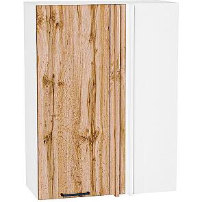 Шкаф верхний прямой угловой Флэт Wotan Oak 2S/Белый 920*700*345