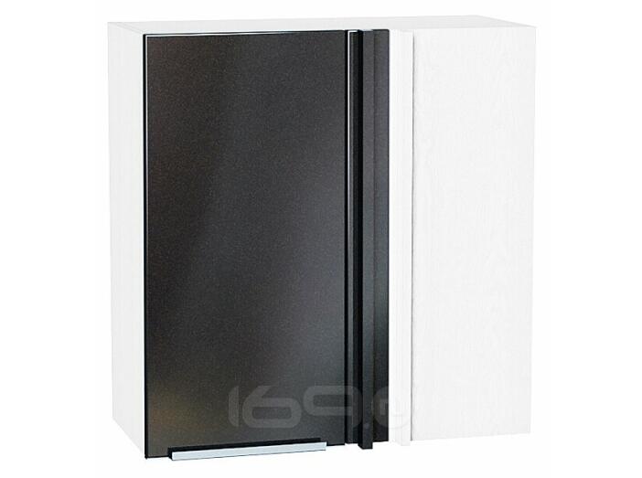 Шкаф верхний прямой угловой Фьюжн Anthracite Белый 716*700*345