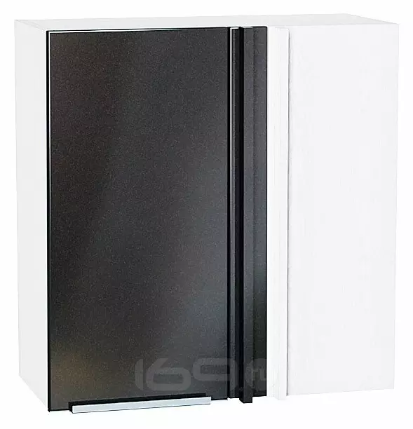 Шкаф верхний прямой угловой Фьюжн Anthracite Белый 716*700*345