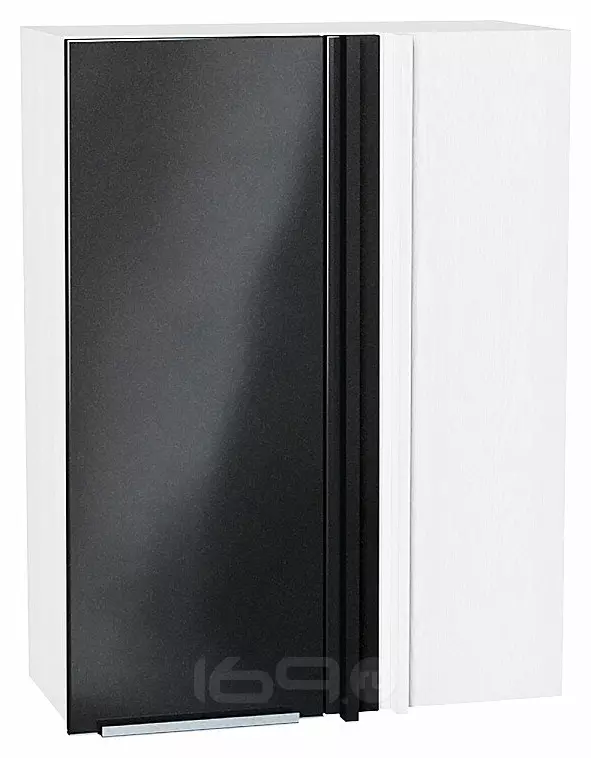 Шкаф верхний прямой угловой Фьюжн Anthracite Белый 920*700*345