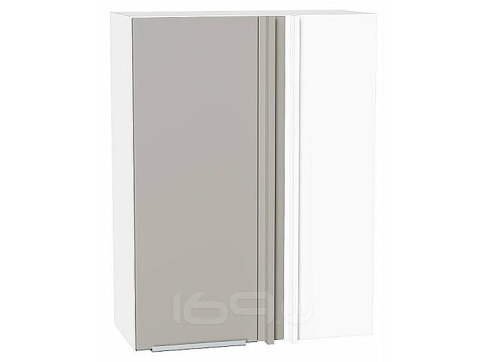 Шкаф верхний прямой угловой Фьюжн Clay Silk/Белый 920*700*345