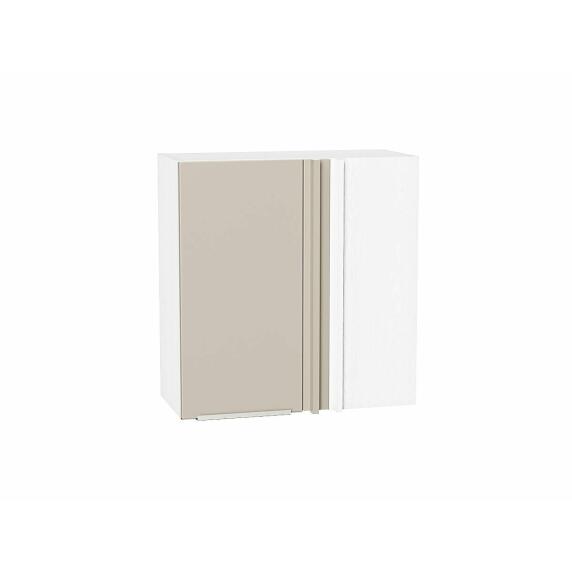 Шкаф верхний прямой угловой Фьюжн Cream Silk/Белый 716*700*345