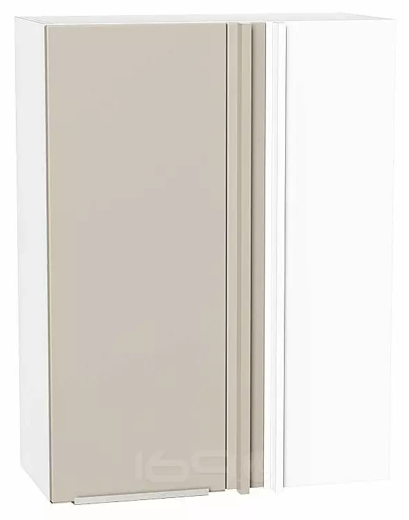 Шкаф верхний прямой угловой Фьюжн Cream Silk/Белый 920*700*345