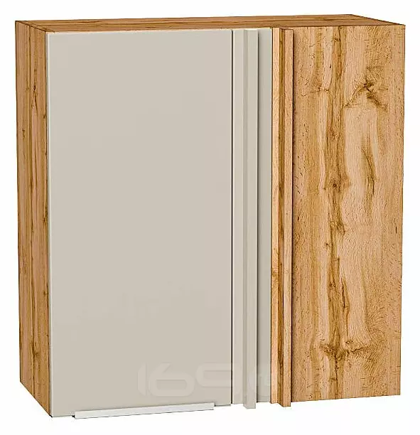 Шкаф верхний прямой угловой Фьюжн Cream Silk/Дуб Вотан 716*700*345