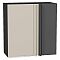 Шкаф верхний прямой угловой Фьюжн Cream Silk/Graphite 716*700*345 Шкаф верхний прямой угловой Фьюжн Cream Silk/Graphite 716*700*345