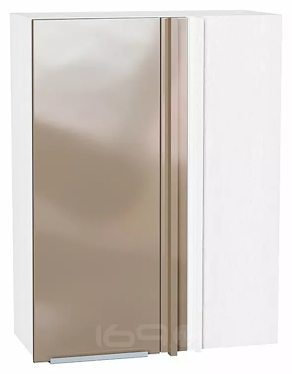 Шкаф верхний прямой угловой Фьюжн Gallant Белый 920*700*345