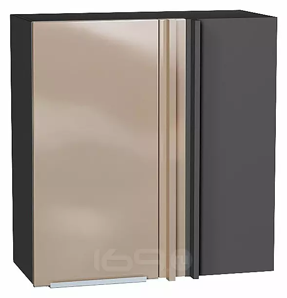 Шкаф верхний прямой угловой Фьюжн Gallant Graphite 716*700*345