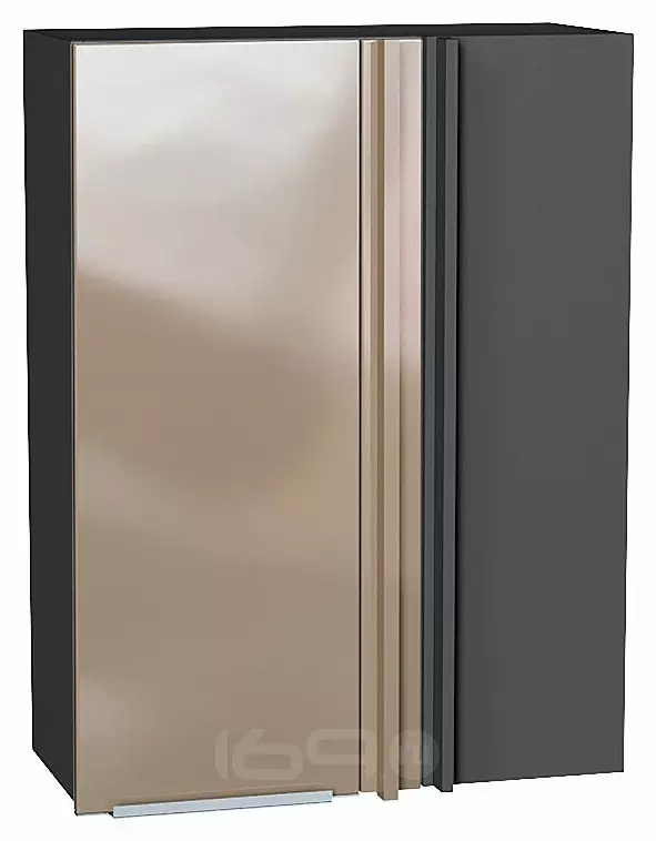 Шкаф верхний прямой угловой Фьюжн Gallant Graphite 920*700*345