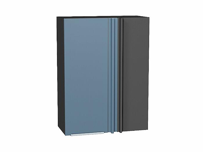 Шкаф верхний прямой угловой Фьюжн Silky Blue Graphite 920*700*345