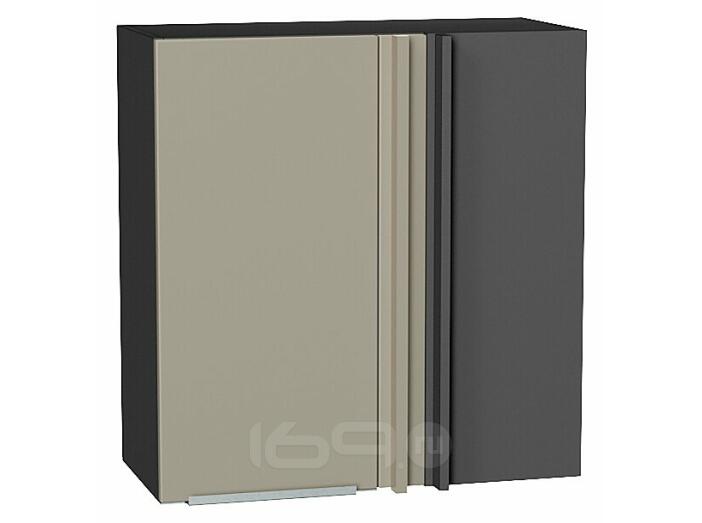 Шкаф верхний прямой угловой Фьюжн Silky Grey Graphite 716*700*345