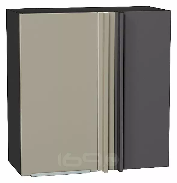 Шкаф верхний прямой угловой Фьюжн Silky Grey Graphite 716*700*345