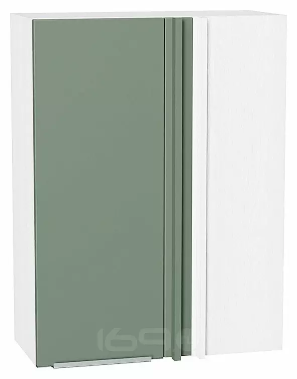 Шкаф верхний прямой угловой Фьюжн Silky Mint Белый 920*700*345