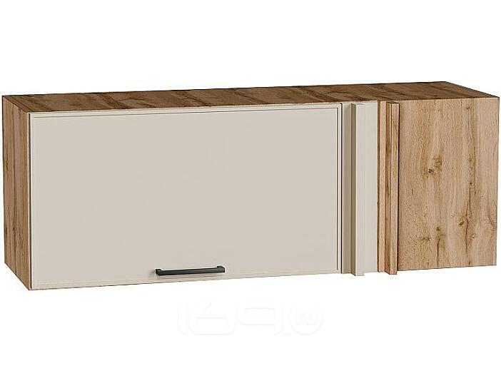 Шкаф верхний прямой угловой горизонтальный Эйр Cream Silk/Дуб Вотан 358*1000*350