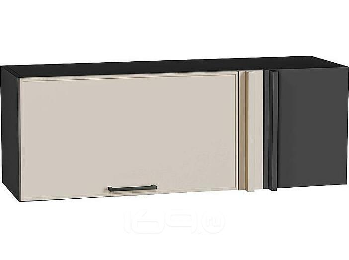 Шкаф верхний прямой угловой горизонтальный Эйр Cream Silk/Graphite 358*1000*350