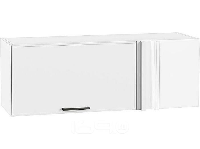 Шкаф верхний прямой угловой горизонтальный Эйр White Silk/Белый 358*1000*350
